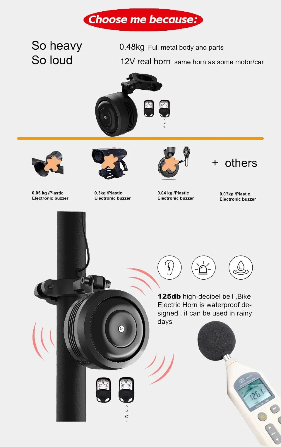 FEDOG Electric Bike Horn & Anti-Theft Alarm FEDOG Electric Bike Horn & Anti-Theft Alarm