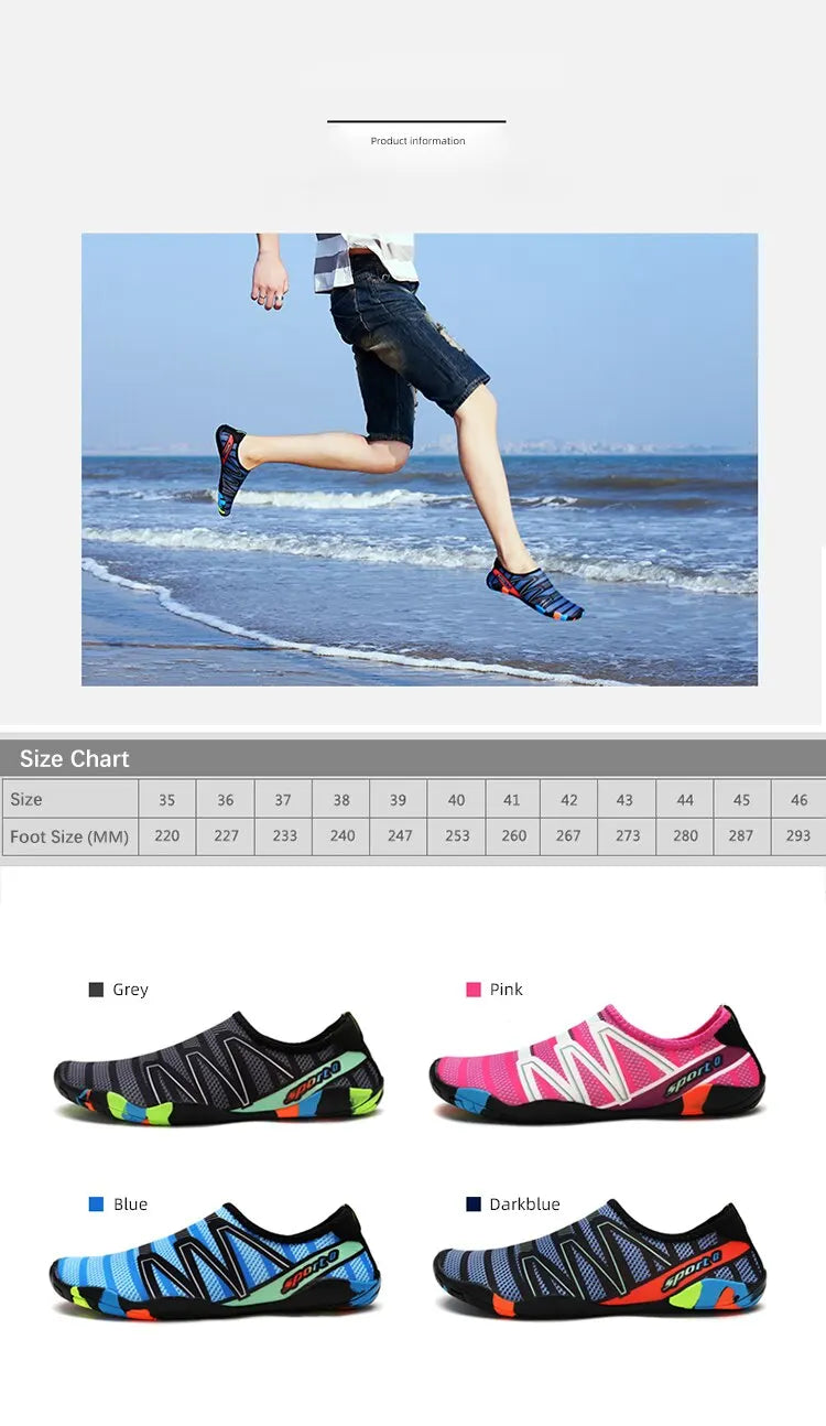 Feslisho Quick Drying Beach Water Shoes Unisex Swimming Aqua Slippers Barefoot Surfing Upstream Sneakers Light Seaside Feslisho Quick Drying Beach Water Shoes Unisex Swimming Aqua Slippers Barefoot Surfing Upstream Sneakers Light Seaside