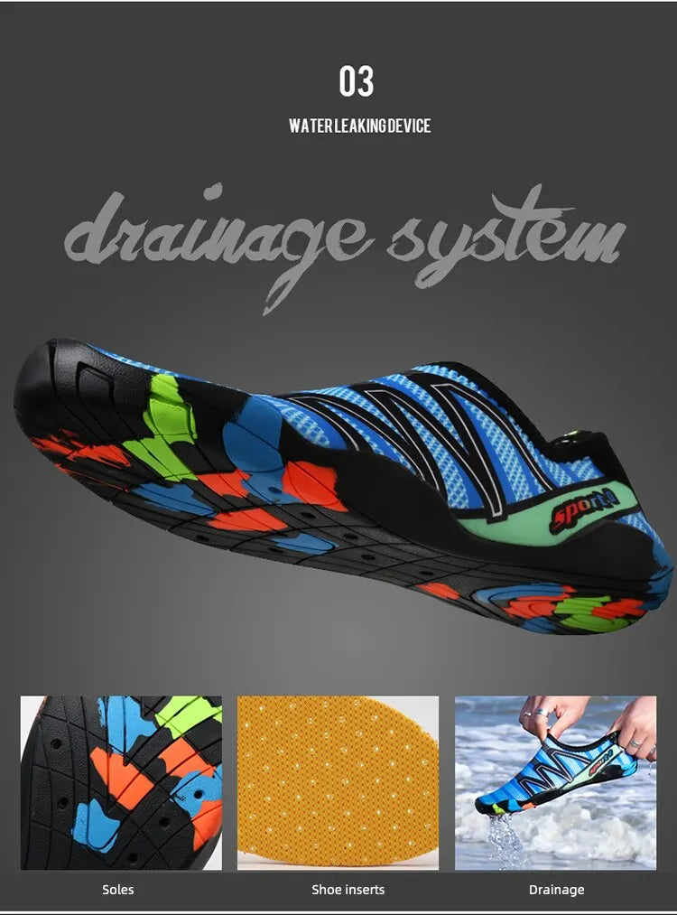 Feslisho Quick Drying Beach Water Shoes Unisex Swimming Aqua Slippers Barefoot Surfing Upstream Sneakers Light Seaside Feslisho Quick Drying Beach Water Shoes Unisex Swimming Aqua Slippers Barefoot Surfing Upstream Sneakers Light Seaside