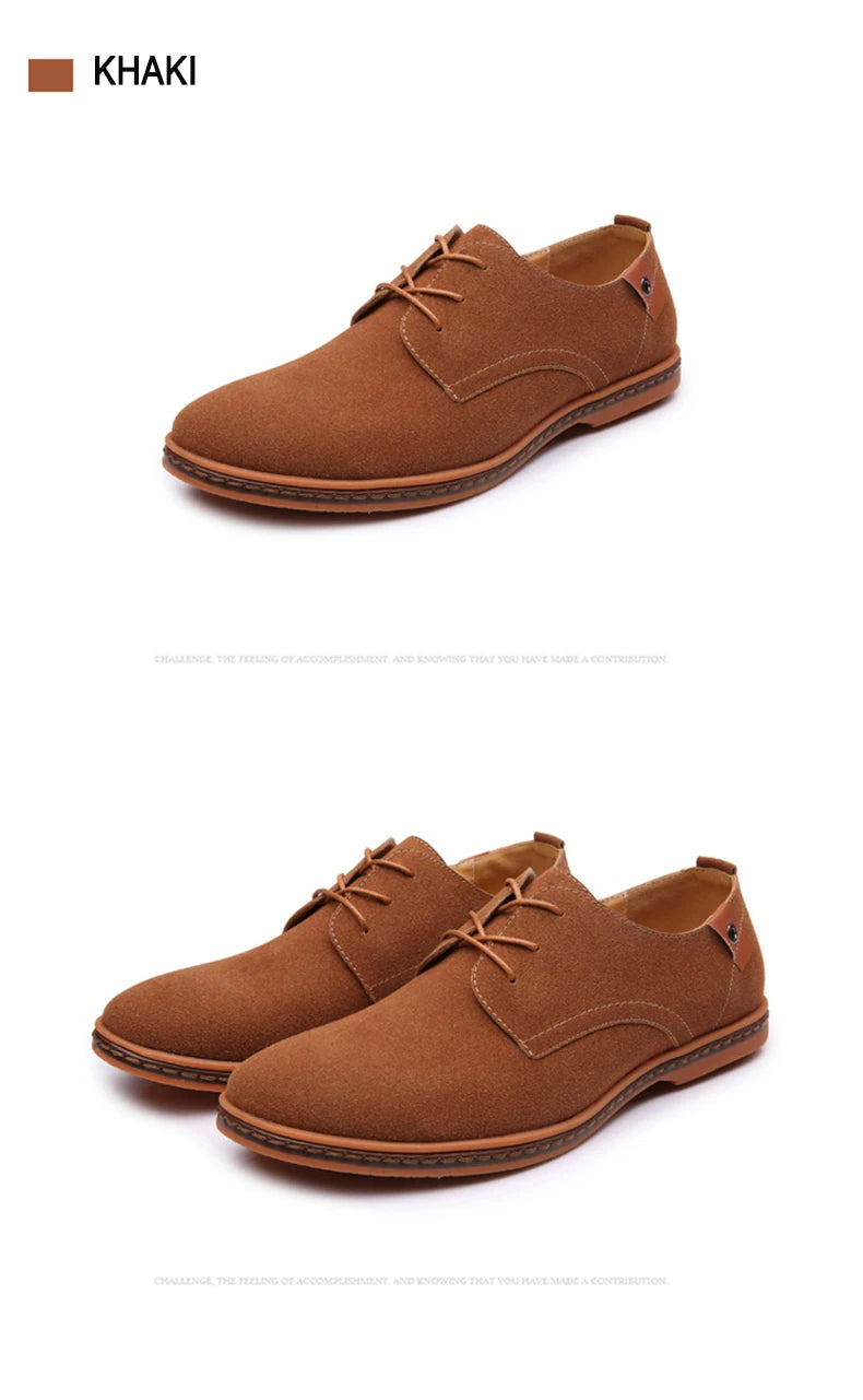 2024 Men’s Suede Oxford Shoes – Casual Dress Flats