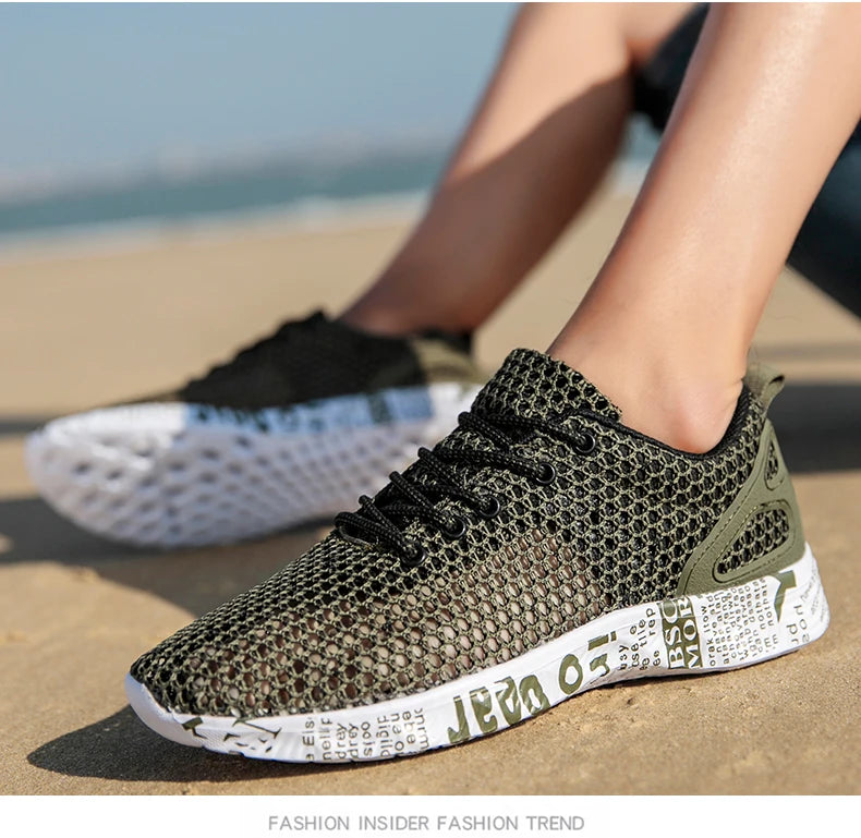 Men’s Summer Aqua Sneakers – Mesh Water Sport Shoes