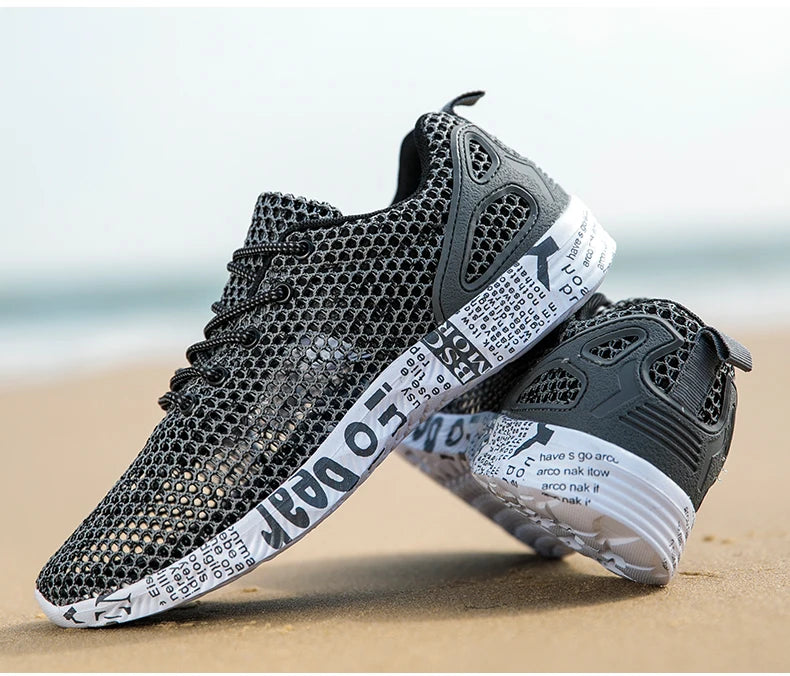 Men’s Summer Aqua Sneakers – Mesh Water Sport Shoes