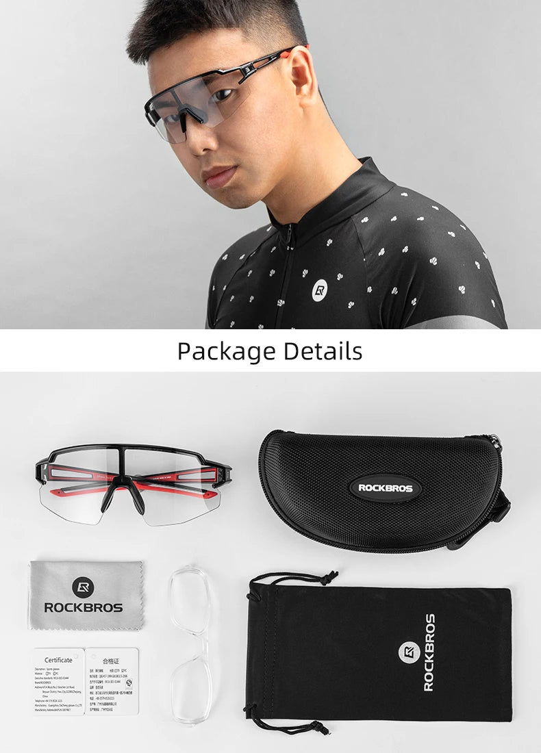 ROCKBROS Photochromic Polarized Cycling Glasses