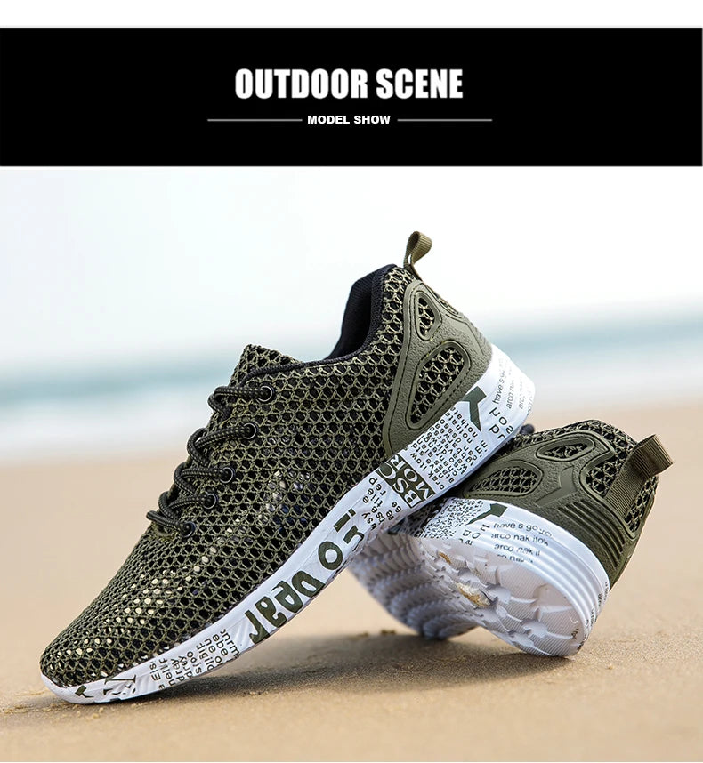 Men’s Summer Aqua Sneakers – Mesh Water Sport Shoes
