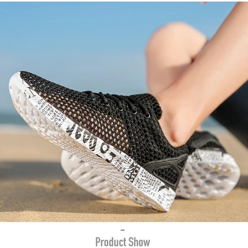 Men’s Summer Aqua Sneakers – Mesh Water Sport Shoes