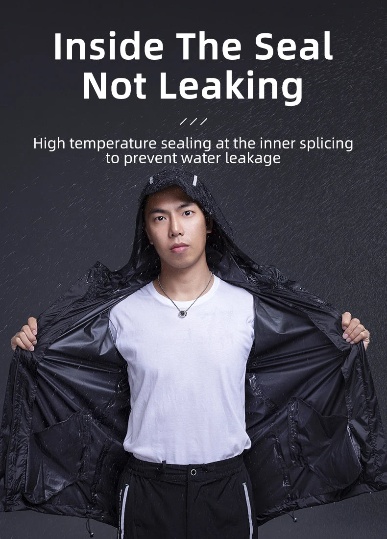ROCKBROS Waterproof Cycling Jacket – Reflective & Hooded