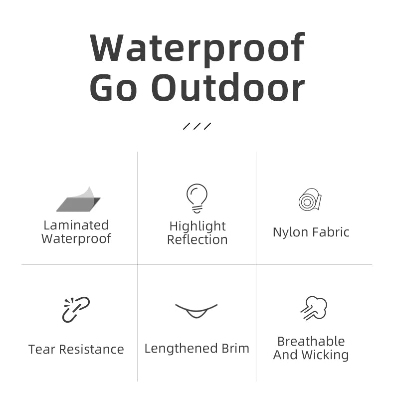 ROCKBROS Waterproof Cycling Jacket – Reflective & Hooded