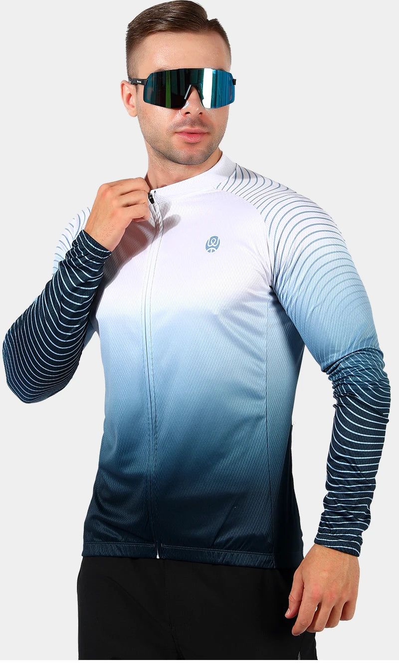 WEST BIKING Long Sleeve Cycling Jersey – Men’s Racing Shirt