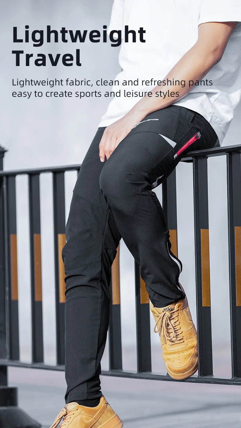 ROCKBROS Lightweight Cycling Pants – Breathable & Reflective