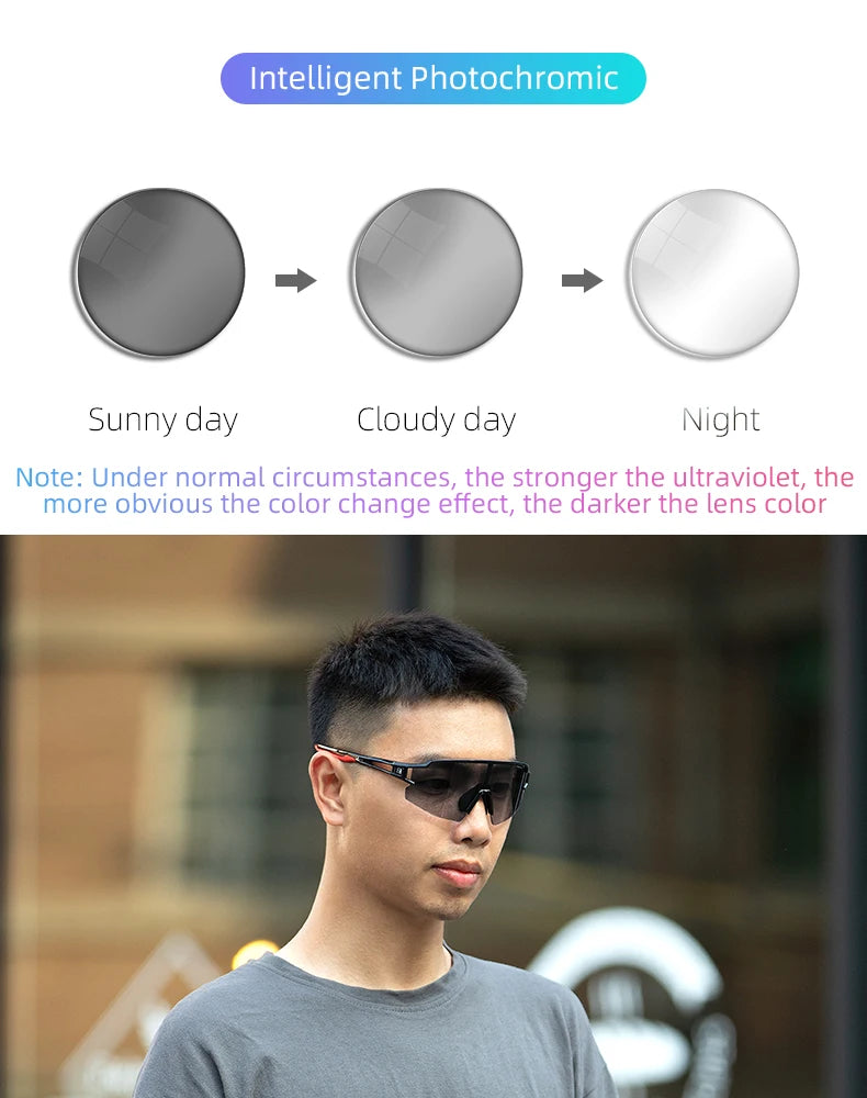 ROCKBROS Photochromic Polarized Cycling Glasses