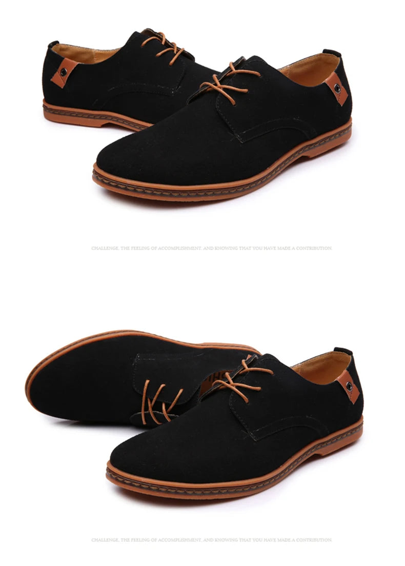 2024 Men’s Suede Oxford Shoes – Casual Dress Flats
