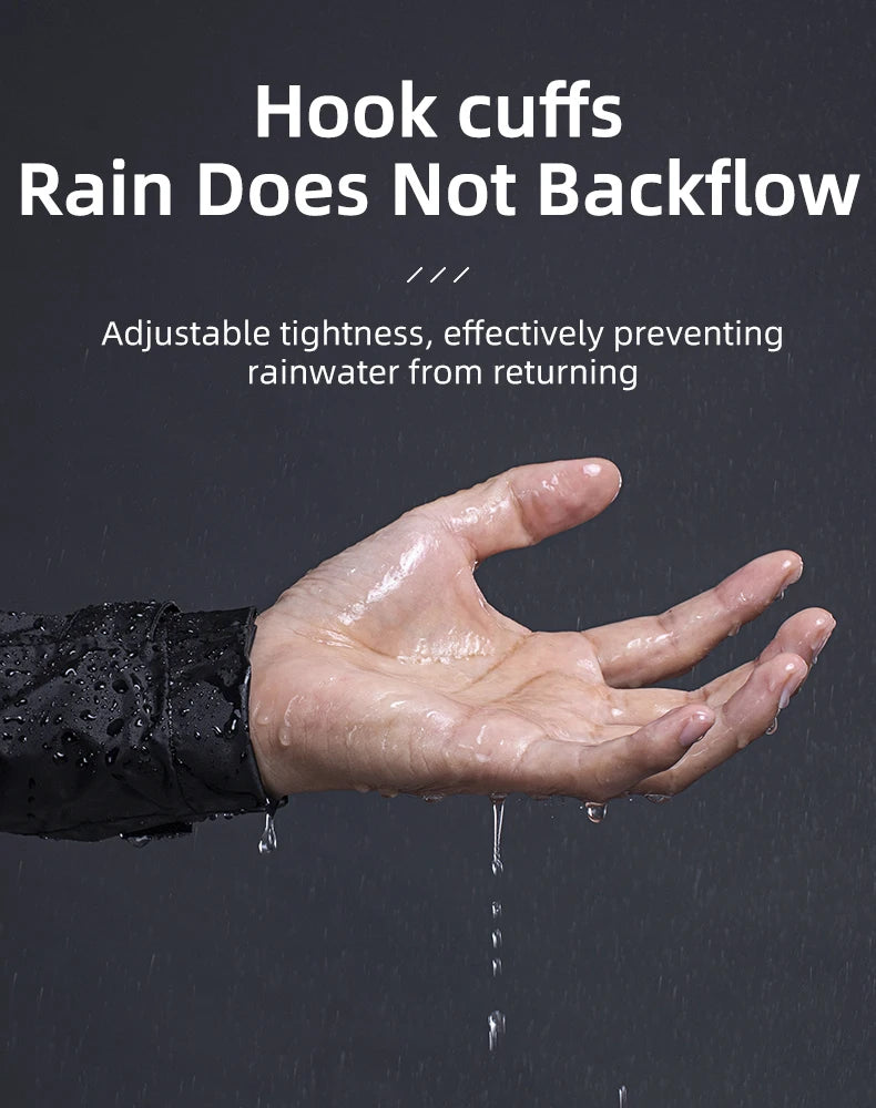 ROCKBROS Waterproof Cycling Jacket – Reflective & Hooded