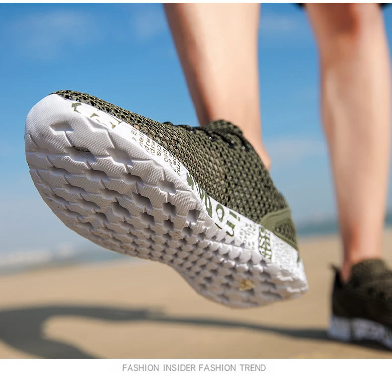 Men’s Summer Aqua Sneakers – Mesh Water Sport Shoes
