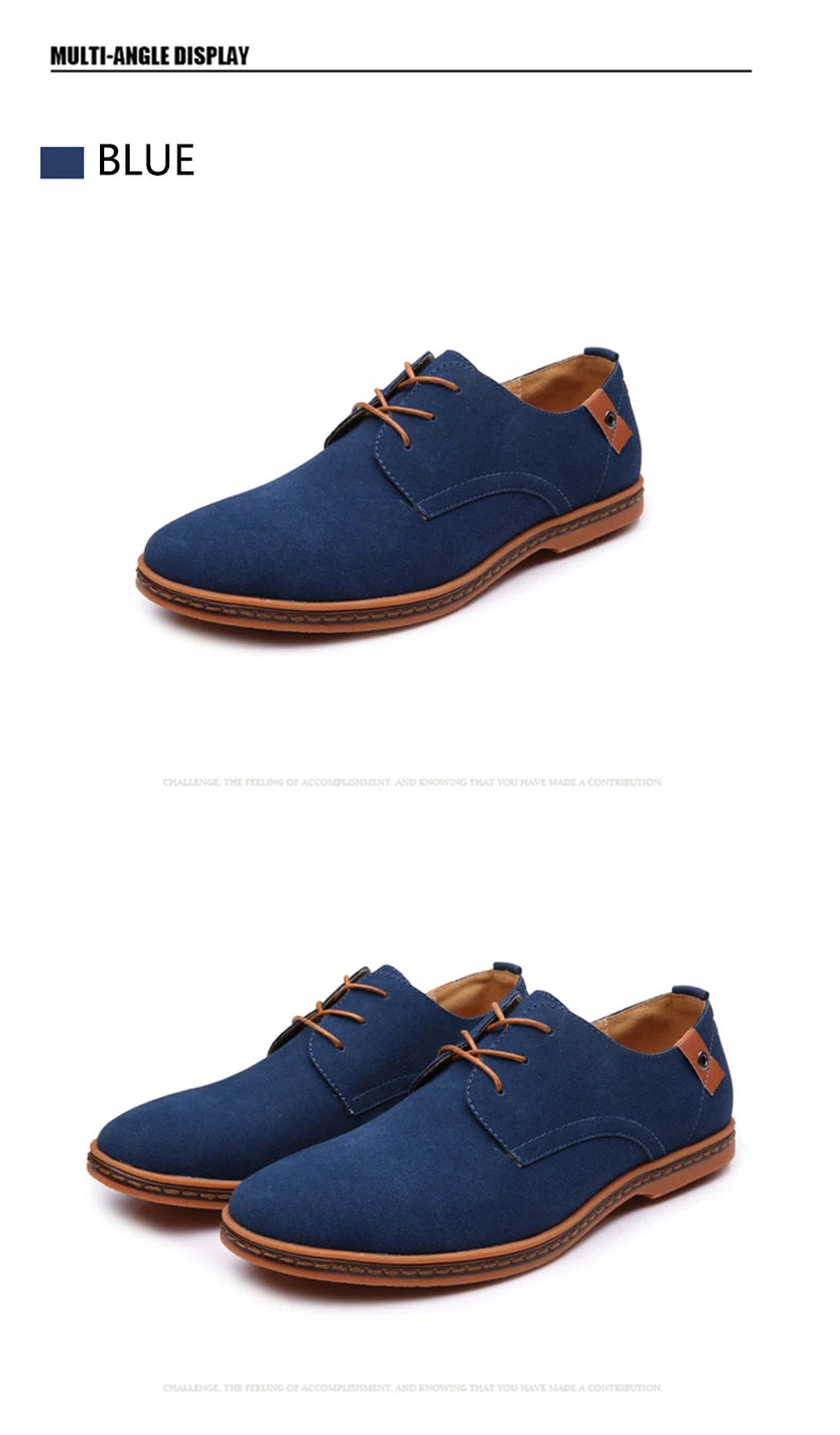 2024 Men’s Suede Oxford Shoes – Casual Dress Flats