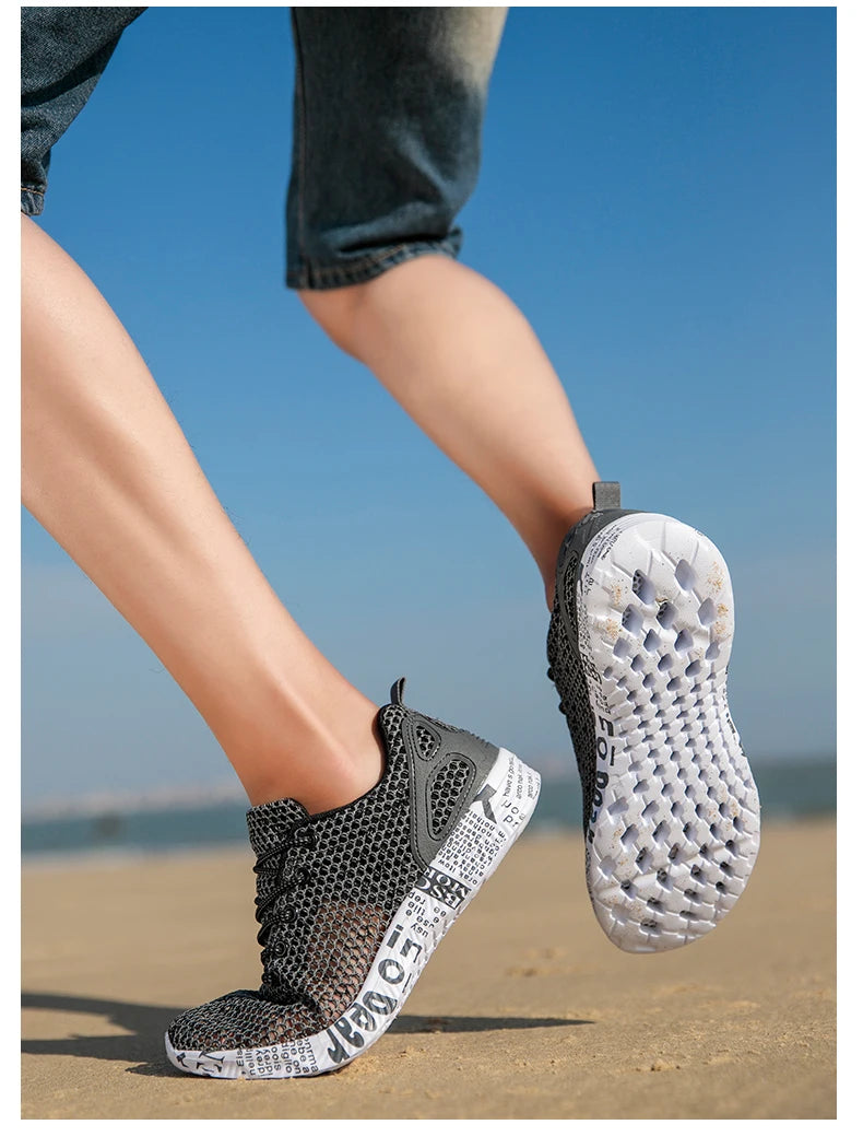 Men’s Summer Aqua Sneakers – Mesh Water Sport Shoes