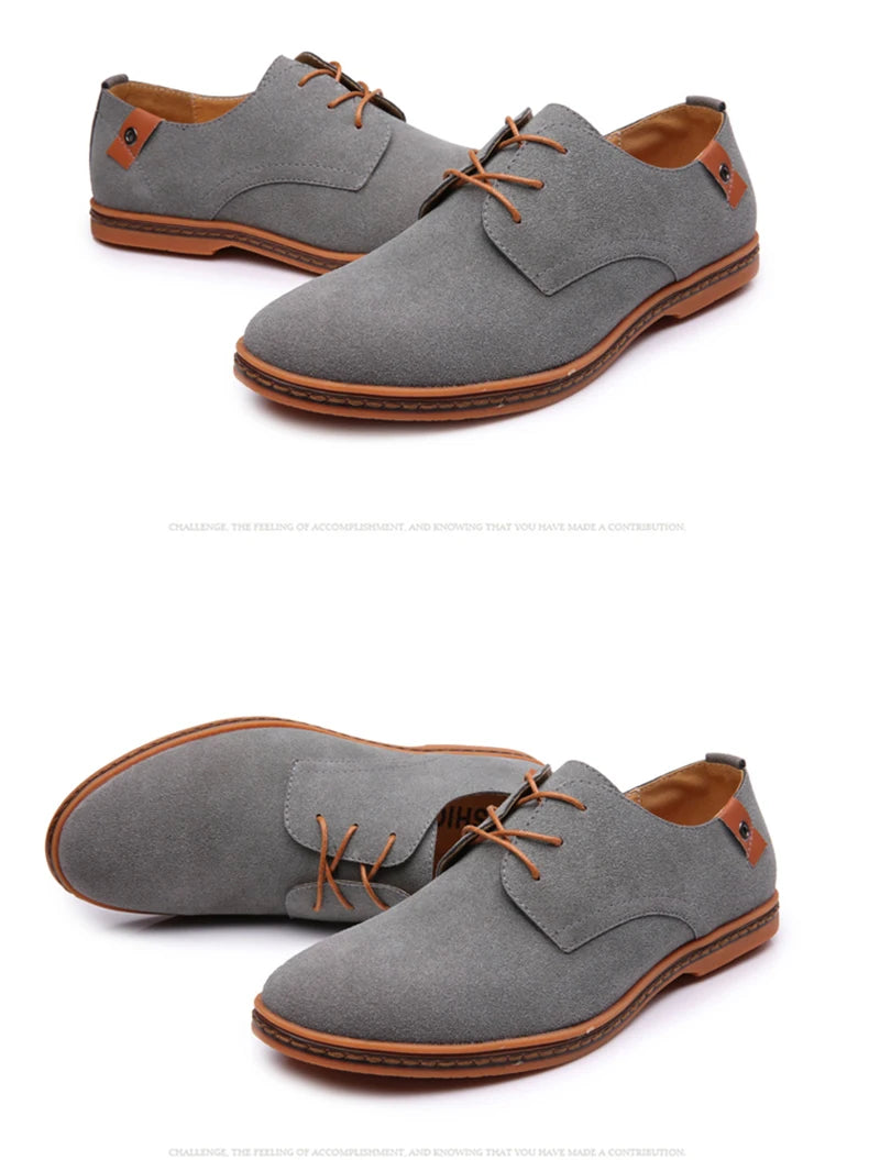 2024 Men’s Suede Oxford Shoes – Casual Dress Flats