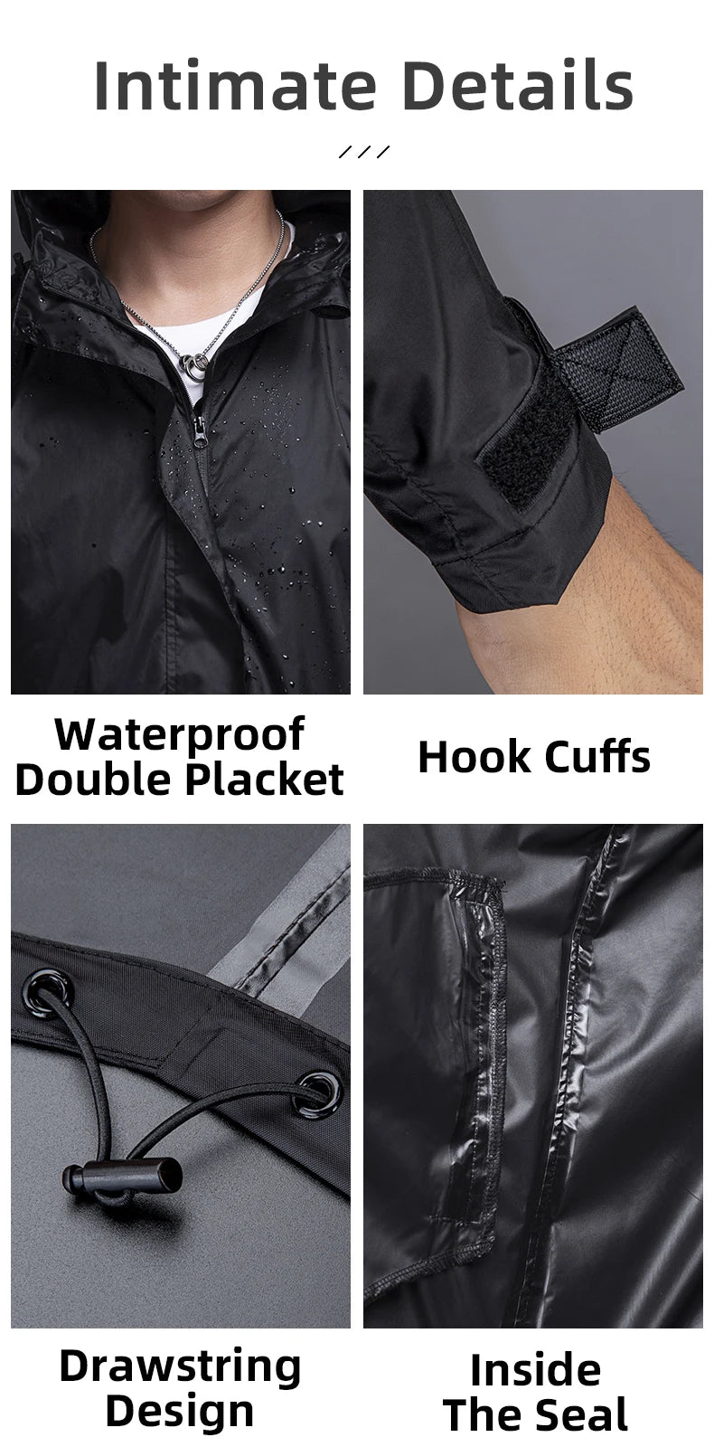 ROCKBROS Waterproof Cycling Jacket – Reflective & Hooded