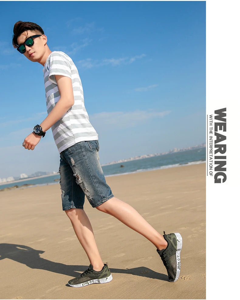 Men’s Summer Aqua Sneakers – Mesh Water Sport Shoes