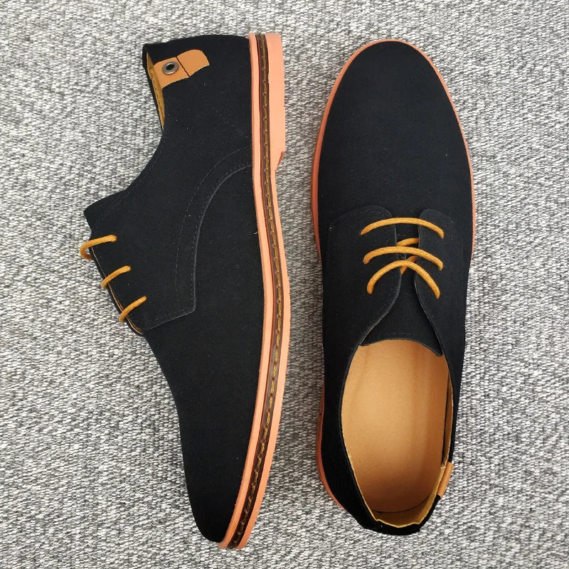 2024 Men’s Suede Oxford Shoes – Casual Dress Flats