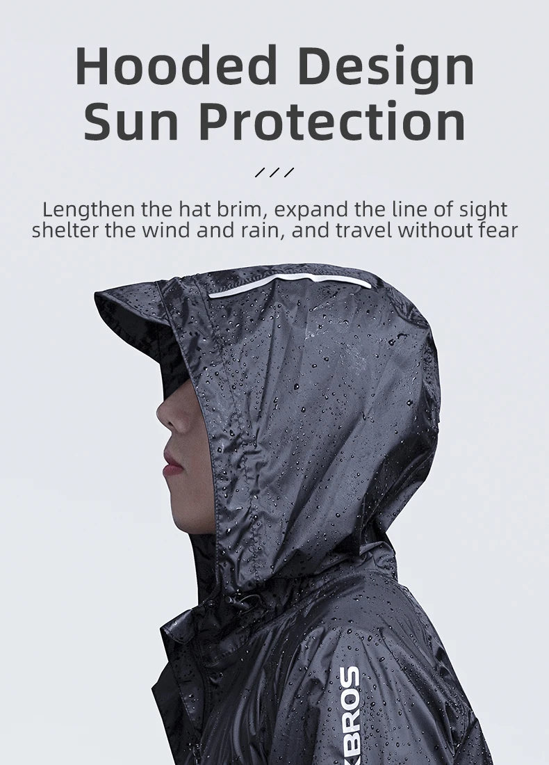 ROCKBROS Waterproof Cycling Jacket – Reflective & Hooded