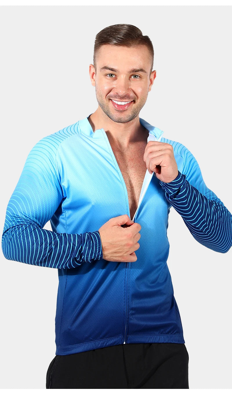 WEST BIKING Long Sleeve Cycling Jersey – Men’s Racing Shirt