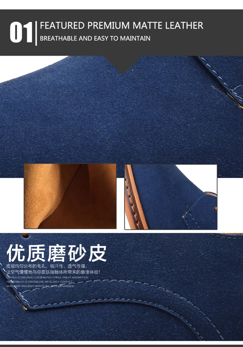2024 Men’s Suede Oxford Shoes – Casual Dress Flats