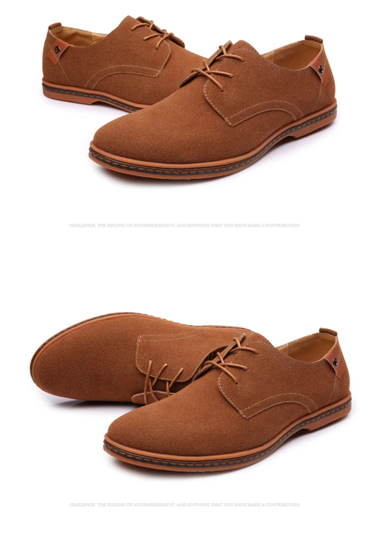 2024 Men’s Suede Oxford Shoes – Casual Dress Flats