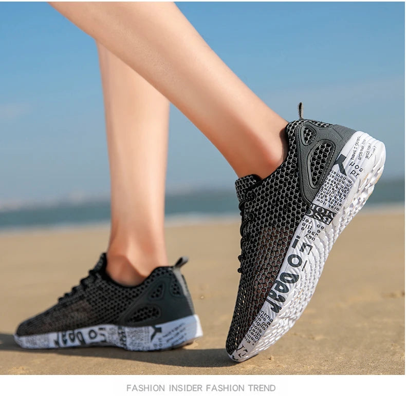 Men’s Summer Aqua Sneakers – Mesh Water Sport Shoes