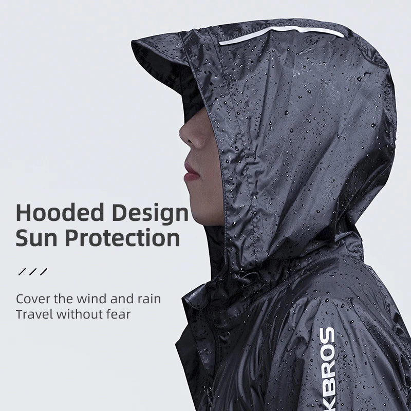 ROCKBROS Waterproof Cycling Jacket – Reflective & Hooded