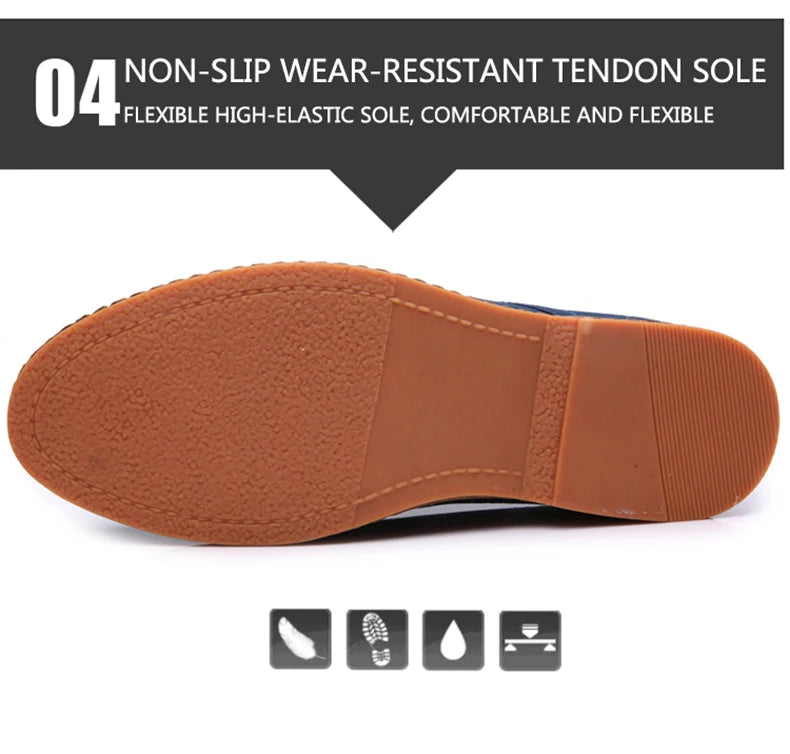 2024 Men’s Suede Oxford Shoes – Casual Dress Flats