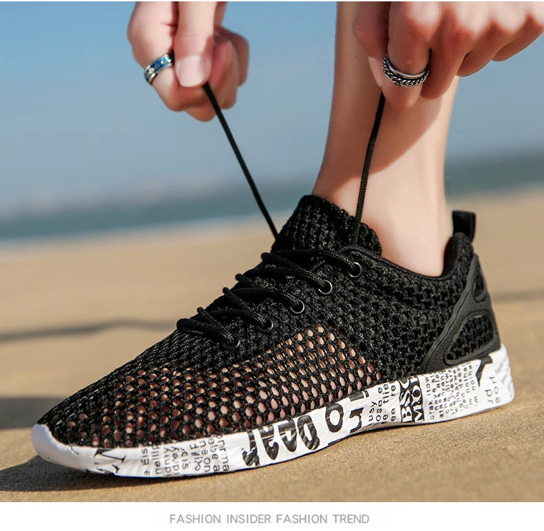 Men’s Summer Aqua Sneakers – Mesh Water Sport Shoes