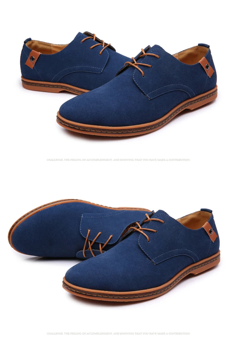 2024 Men’s Suede Oxford Shoes – Casual Dress Flats