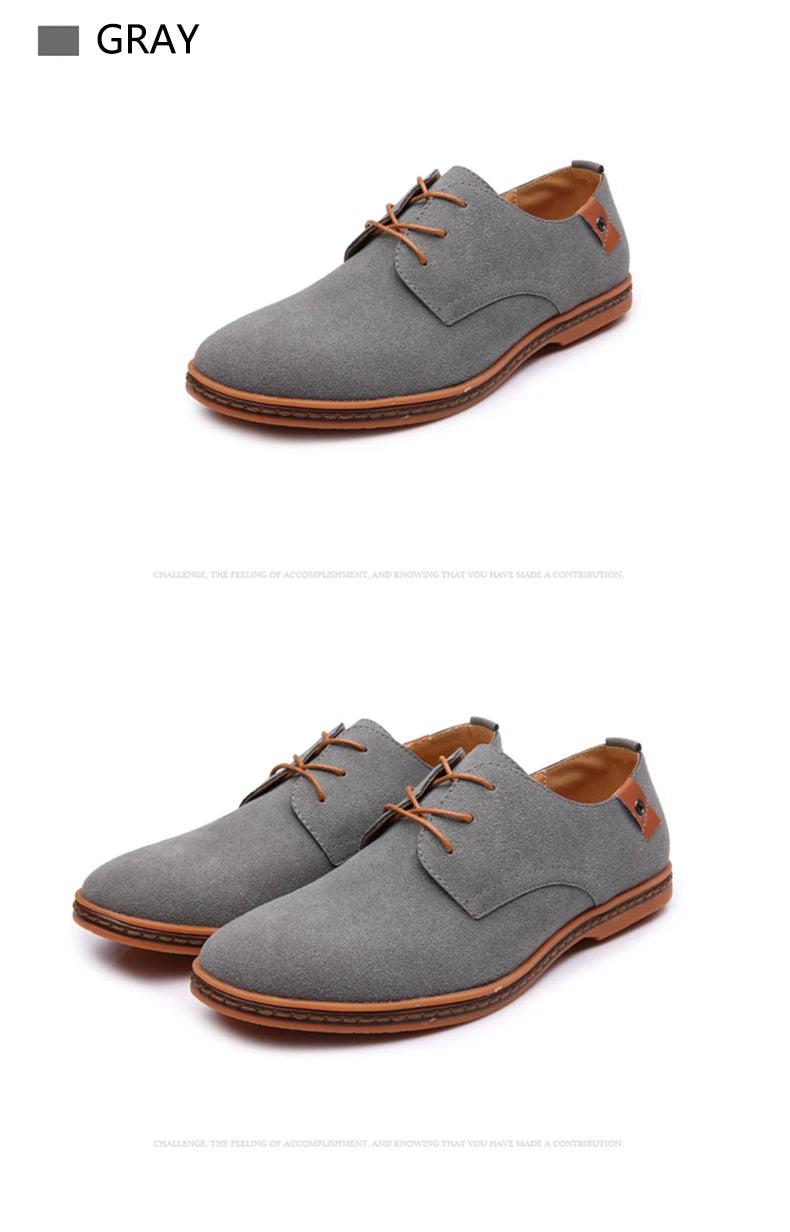 2024 Men’s Suede Oxford Shoes – Casual Dress Flats