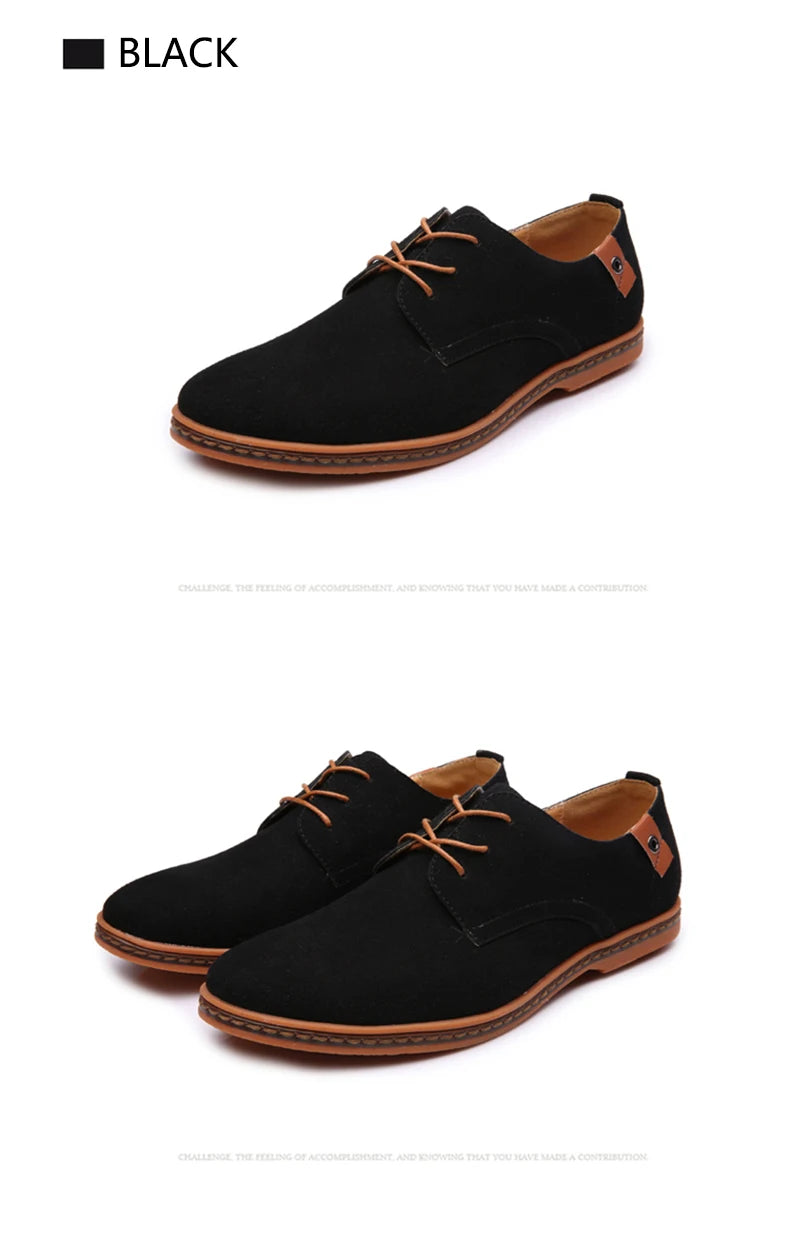 2024 Men’s Suede Oxford Shoes – Casual Dress Flats