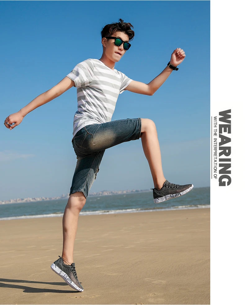 Men’s Summer Aqua Sneakers – Mesh Water Sport Shoes
