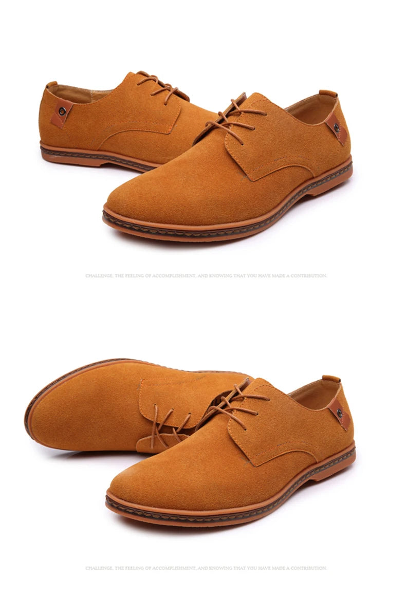 2024 Men’s Suede Oxford Shoes – Casual Dress Flats
