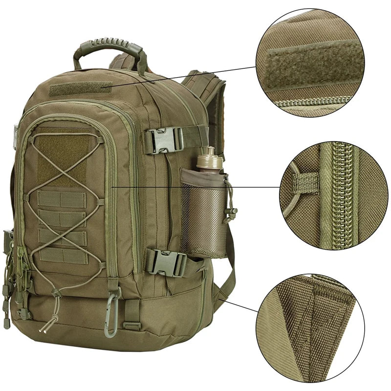 65L Tactical Hiking Backpack – Military Outdoor Rucksack
