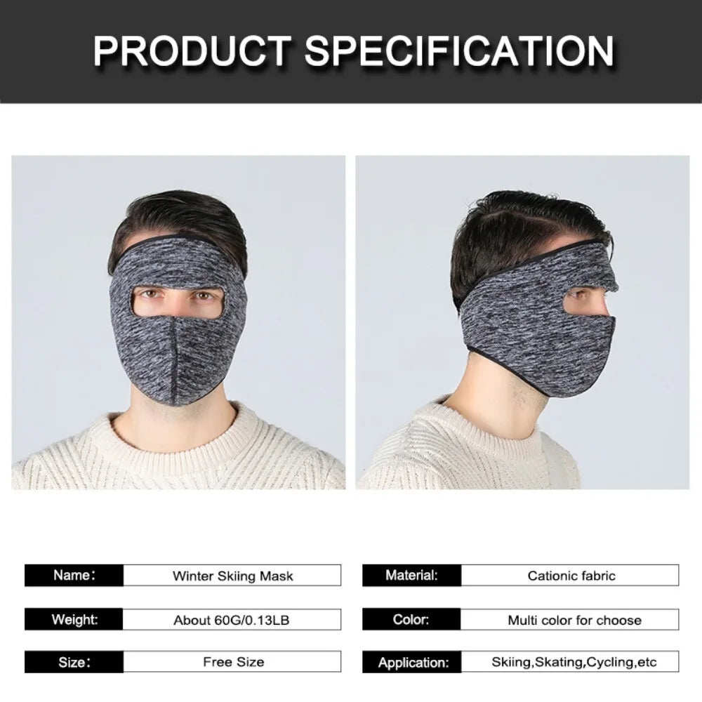 Thermal Fleece Balaclava Ski Mask – Windproof Full Face Cover