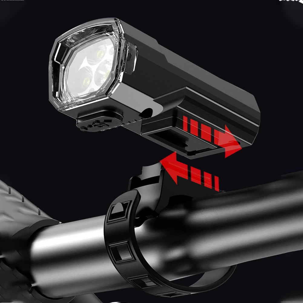 USB Rechargeable 3-LED Bike Headlight – Waterproof