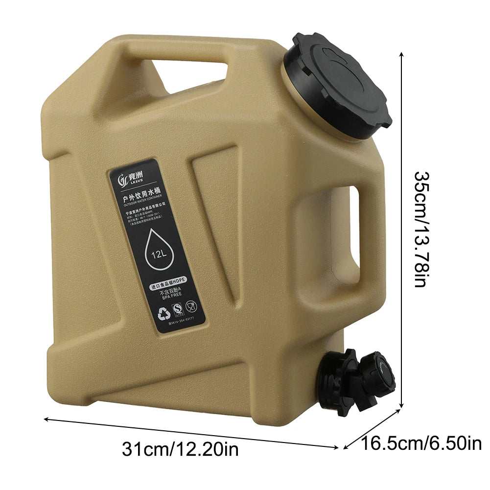 10/12L Portable Camping Water Container with Faucet