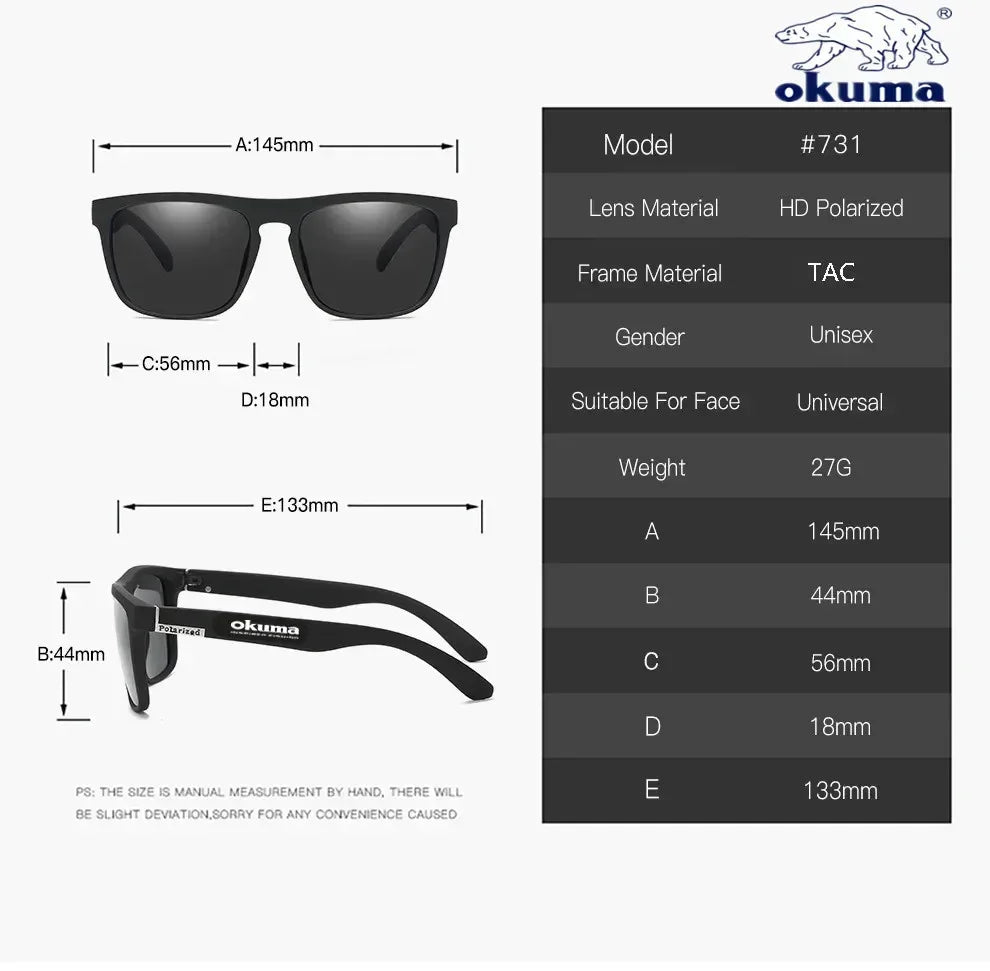 Okuma Polarized UV400 Sunglasses – Unisex Outdoor
