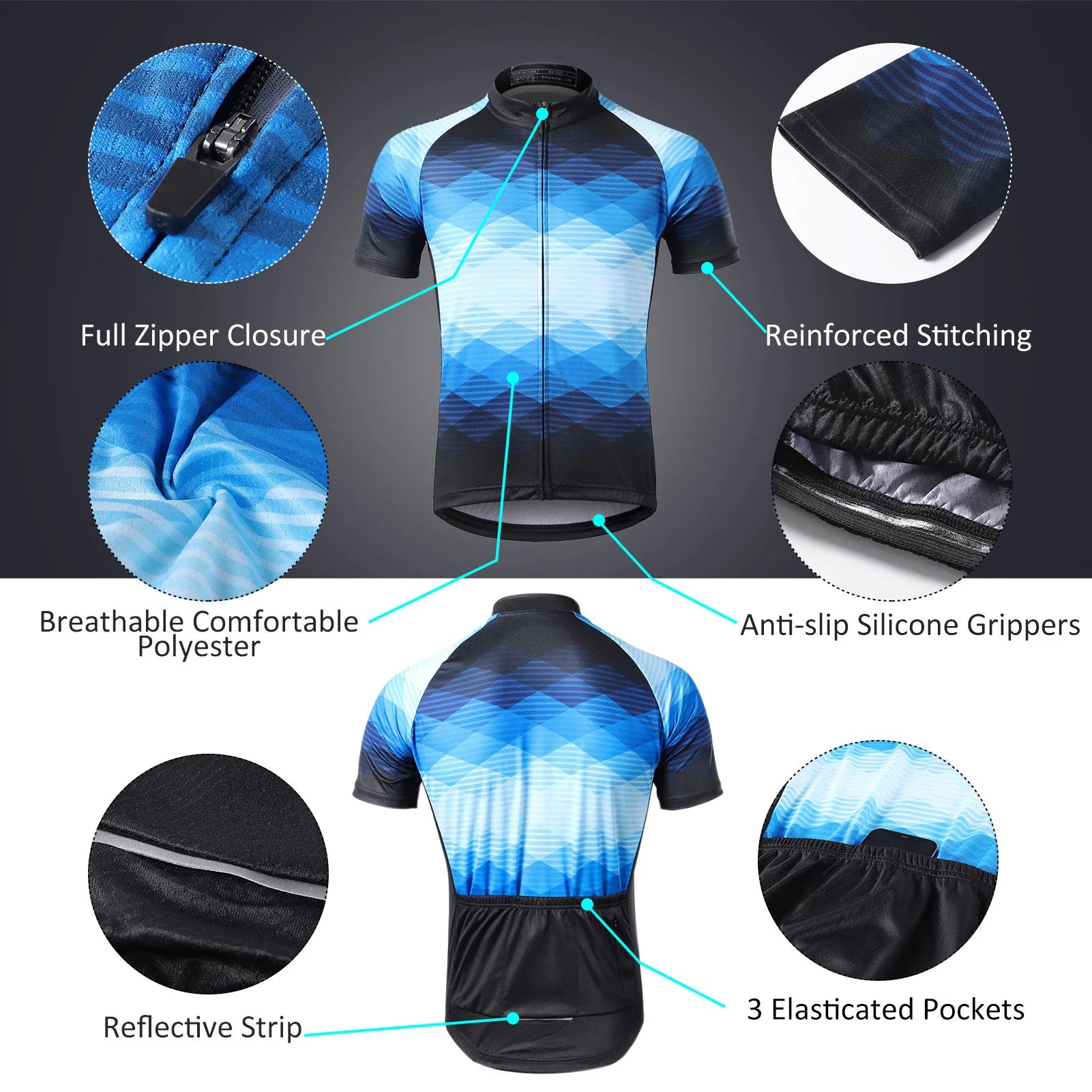 Lixada Men’s Cycling Jersey & Padded Shorts Set