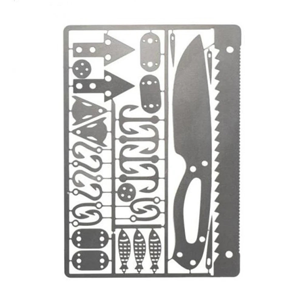 Portable EDC Survival Fishing Hook Card Tool