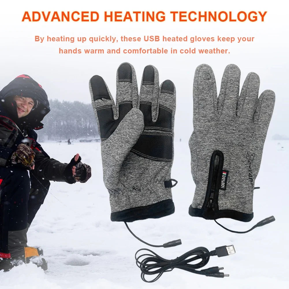 USB Heated Gloves – Thermal Touchscreen Ski Gloves