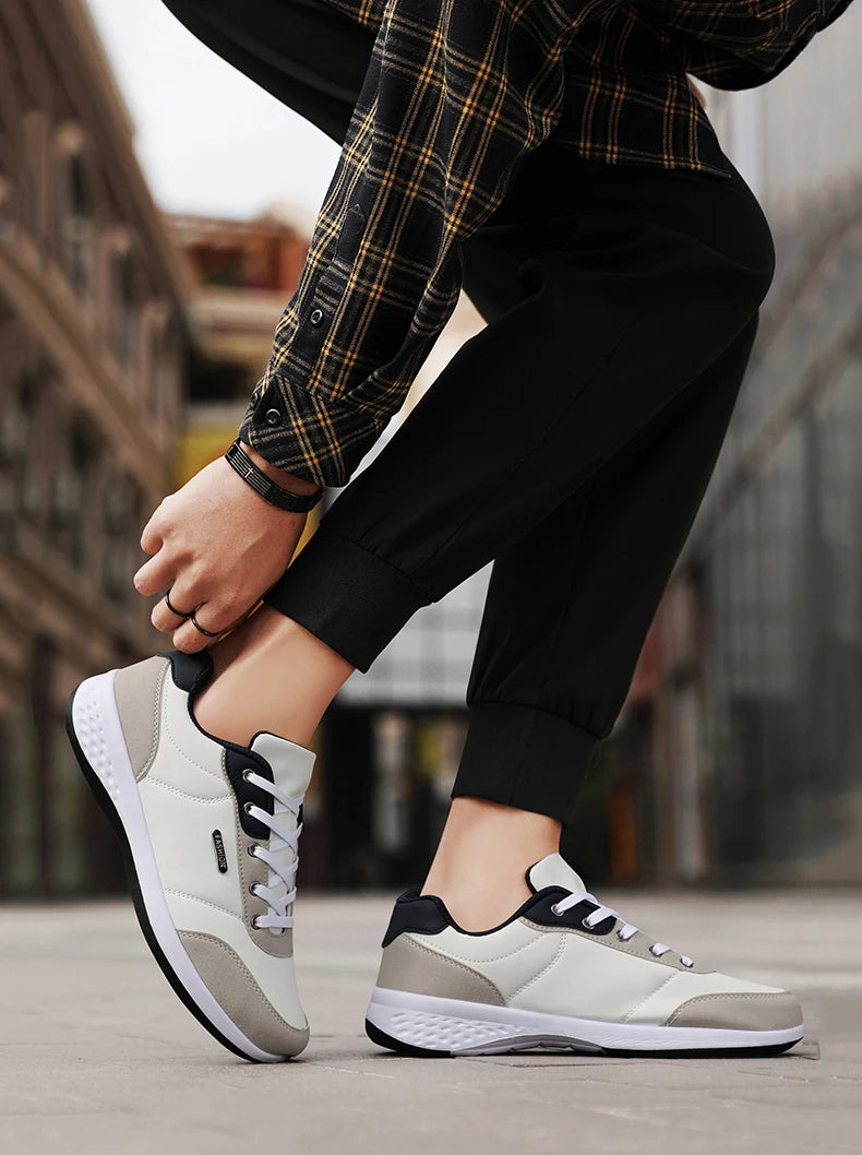 Balan Men’s Leather Sneakers – Breathable & Non-Slip