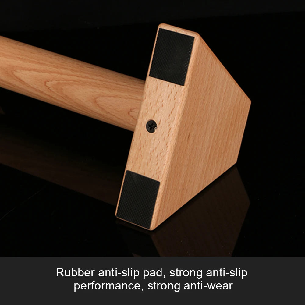Wooden Push-Up Bars – Non-Slip Heavy Duty Stand