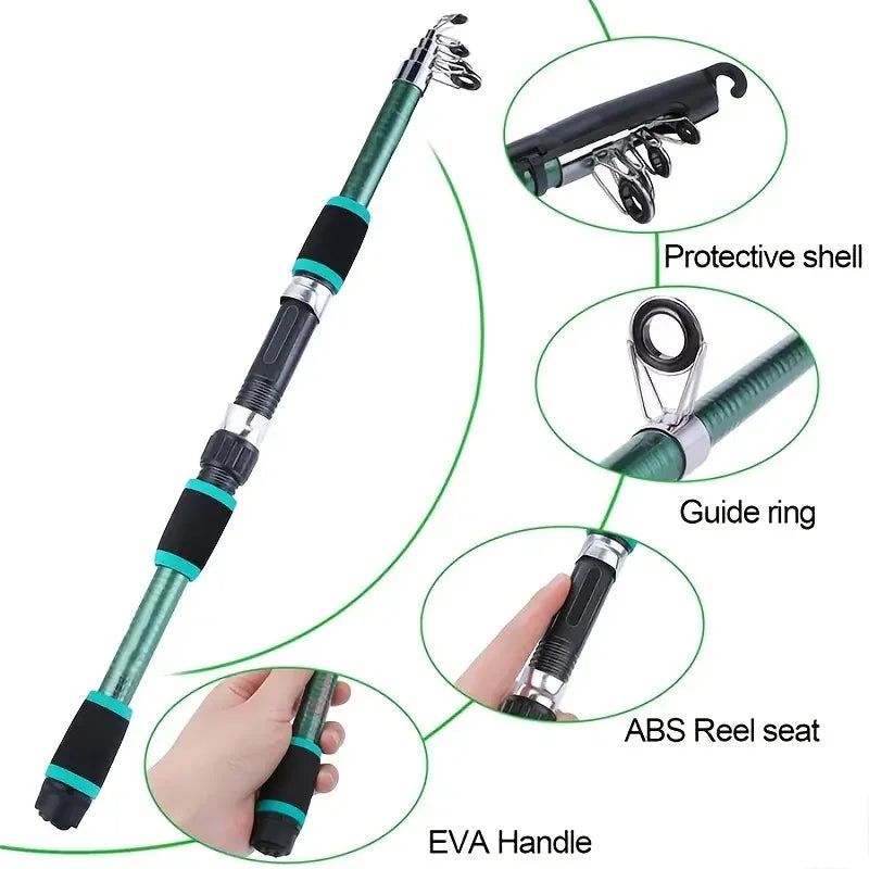 Telescopic Fishing Rod & Reel Full Kit