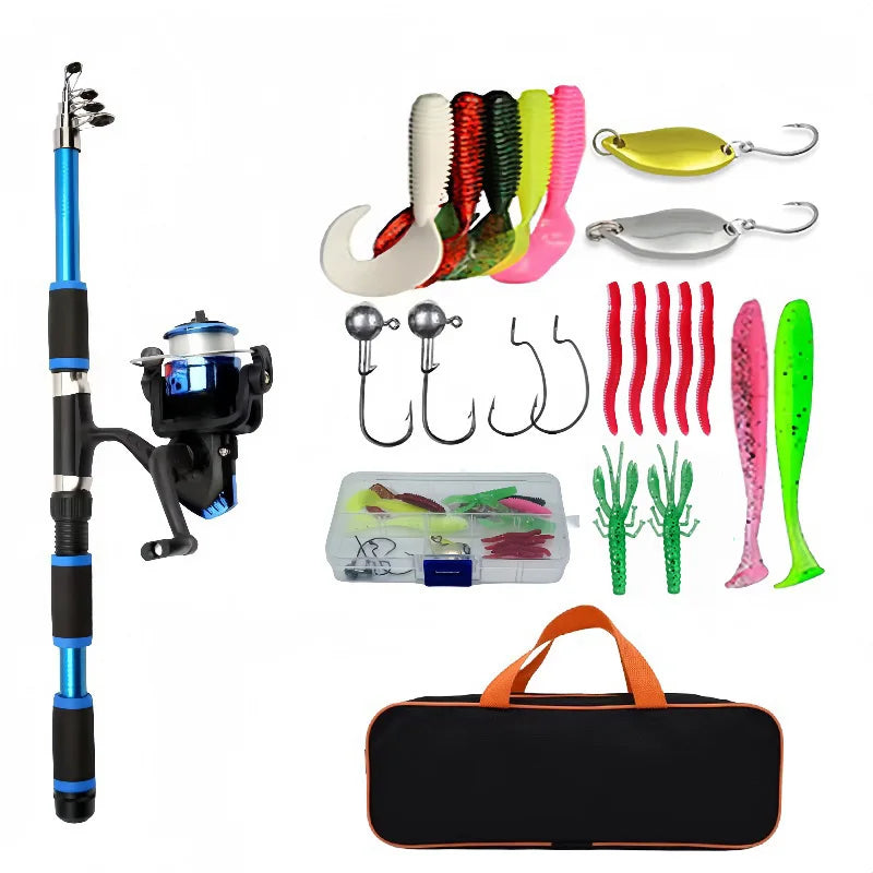 Telescopic Fishing Rod & Reel Full Kit