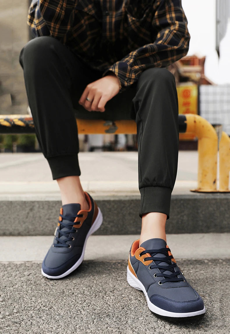 Balan Men’s Leather Sneakers – Breathable & Non-Slip