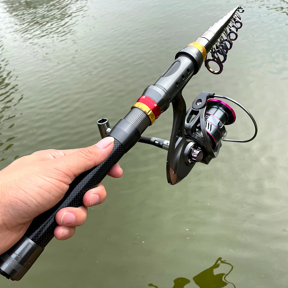 Carbon Fiber Telescopic Fishing Rod & Reel Combo (1.8-3.6m)